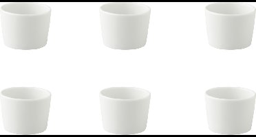 Palmer - White Delight - Schaal - Kom - 6 stuks - 8 cl - ø 6 cm - Wit - Porselein - Bordenset