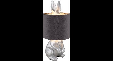 Globo - tafellamp - RABBIT - zilver - kunststof - Ø 18cm - E27 - 21633S