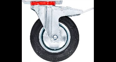BGS Zwenkwiel met rem - met schroefplaat - Ø 125 mm