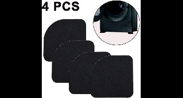 TuseRxln Trillingsdempers Wasmachine - Wasmachine Dempers - Anti-Geruis & Vloerbescherming - 4 Stuks - Zwart