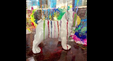 Hond Bulldog Standbeeld Standbeeld Dier Sculptuur Figuur Home Decoratie Geschenken Moderne Ornamenten Hars Kunst 34 cm