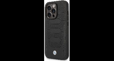 BMW Leather Seats Pattern Back Case - Geschikt voor Apple iPhone 14 Pro Max (6.7") - Zwart