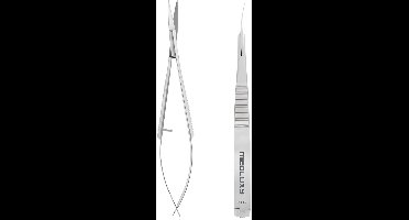 MEDLUXY® Pro - Wenkbrauw schaartje - Gebogen Micro Snijbladen - 11 cm (wenkbrauw trimmer, eyebrow scissor, wenkbrauwschaar, gezichtshaarschaar)