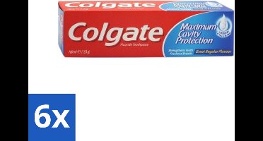 6 x Colgate Tandpasta Maximum Cavity Protection 100 ml - Tandpasta - Gaatjesbescherming - Witte Tanden - Vlekverwijdering - Fluoridetandpasta