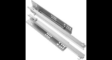 JHubers Goods - Verborgen ladegeleiders (2 stuks) van koudgewalst staal met zelfsluitende kogellagers