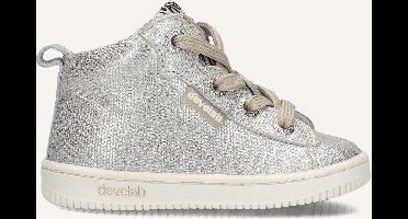 Develab 44400 Sneakers Meisjes - Leren Sneaker - Zilver - Maat 22