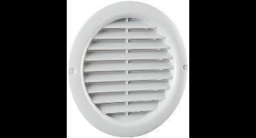 Nedco schoepenrooster 100mm - rond - kunststof - wit