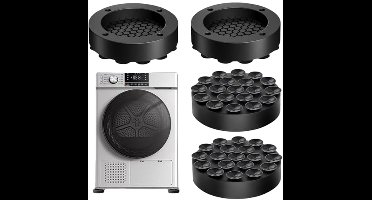 Antivibratievoeten voor Wasmachines - Rubber Demping en Antislip Pads voor Stabiliteit