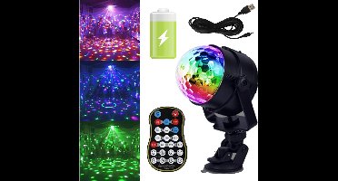 DailySupplies® Discolamp Kinderen - Discobal - Feestverlichting met Afstandsbediening - Zwart