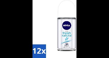 12 x NIVEA - Deodorant Roller - Frisse Natuur - Langdurige Frisheid - 50 ml - NIVEA Deodorant - Deodorant Roller - Antitranspirant - Natuurlijke Deodorant - Deodorant Met Oceaanextracten