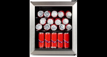 PRIMO PR194BC Drankkoelkast - Minibar - Mini Koelkast - Glazen deur - 46L - C - Zwart
