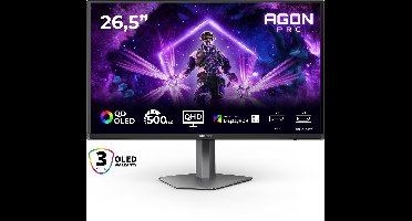AOC AGON PRO AG276QKD2 - QHD QD-OLED Gaming Monitor - 500hz - HDR500 - HDMI 2.1 - DP 2.1 - 27 inch