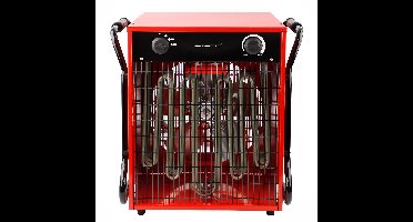 Emerio Power Ventilatorkachel - Bouwkachel - Werkplaatskachel - 150 m² - 15000W - 400V - 2 Temperatuur instellingen - Regelbare thermostaat - 1.2m snoer - IP24 - Omvalbeveiliging - Ventilatiefunctie - FH-117330 Rood