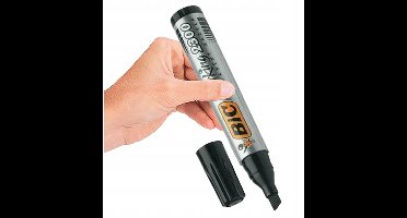 BIC MARKING 2300 Permanente Marker Zwart, 3-5mm, Afgeschuinde Punt