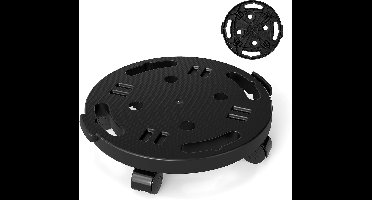 COSTWAY Plantenroller voor buiten, rolplank voor planten tot 200 kg, bloempotonderzetter met wieltjes, bloemenonderzetter voor binnen en buiten, 30 x 28 x 7 cm