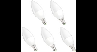 Spectrum LED Kaarslamp E14 4W - 230V - 330 Lumen - 3000K Warm wit - Gezellig licht - Energiezuinig - 5 stuks
