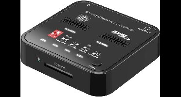 Renkforce RF-TPCD-350 Harde schijf-kopieerstation M.2 PCIe NVMe, M.2 SATA, SD, SDHC, SDXC