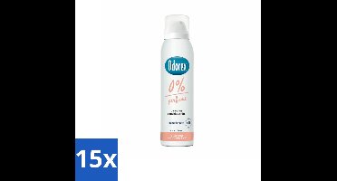 15 x Odorex - Deodorant Spray - 0% Parfum - Zonder Geurstoffen - 150 ml - 0% Parfum - Geurstoffenloos - Deospray - Huidgevoelig - Alcoholvrij