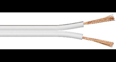Luidspreker kabel (CCA) | 2x 4,00mm² | wit | 25 meter