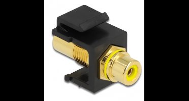 Keystone module Tulp RCA (v) - Tulp RCA (v) video (geel) verguld / zwart