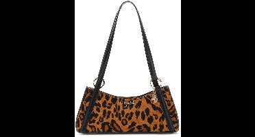GUESS schoudertas Domitilla Shoulder Bag Leopard Lichtbruin