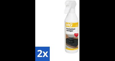 HG - Kookplaatreiniger Spray - Frisse Geur - Veilig in Gebruik - 500 ml - Voordeelverpakking - 2 stuks