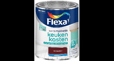 Flexa - Mooi Makkelijk Keukenkasten Zijdeglans - Koraalrood - Mengverf - 0.75 L