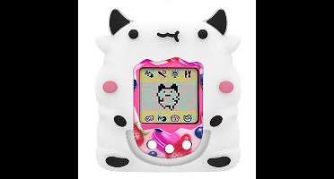 Beschermhoesje Tamagotchi Original compatibel - Cartoon, Siliconen Wit Beschermhoesje met Sleutelhaak