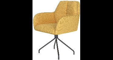 Puur - Dannie draaistoel metaal spider - okergeel