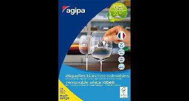 Universele etiketten, 105 x 37 mm, wit, rechthoekig