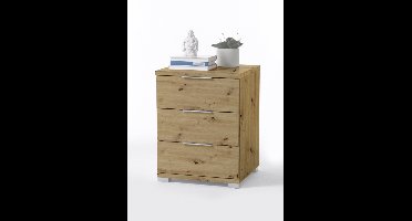 Pol Power bijzetmeubel nachtkastje 3 laden materiaal hout decoratief folie 46x61x42 cm