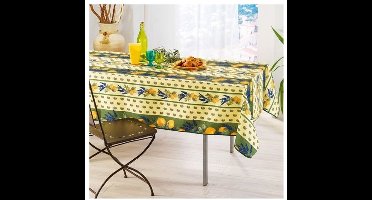 Provençaals rechthoekig vlekbestendig tafelkleed 100% polyester - Citroen