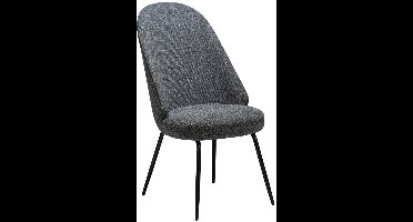 Utopia Dan-Form eetkamerstoel bouclé donkergrijs.