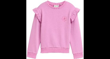 Tom Tailor Sweater met volants met onderhoudsvriendelijke katoen