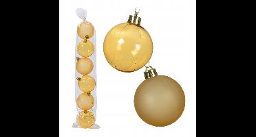 Gouden Kerstballen 7 cm - Set van 6 Onbreekbare Decoraties