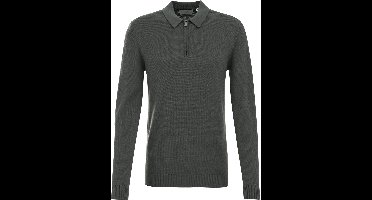 Van Gils Heren Regular fit polo van merinowol met quarter-zip