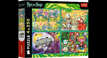 Trefl puzzel Rick and Morty - 4x250 stukjes FSC Mix 70%.