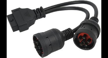 1Pc ABS J1939 J1708 Naar 16 Pin Adapter 11.8in OBD2 Diagnostische Kabel voor SAE J1939, SAE J1708, KWP2000, PWM, VPW Diagnostische hulpmiddelen