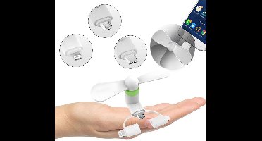 Azomor® Draagbare en compacte USB-telefoonventilator voor snelle verkoeling onderweg