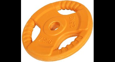 Gorilla Sports Gewicht - Halterschijf - 2,5 kg - Gripper Gietijzer rubber coating