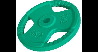 Gorilla Sports Halterschijf - 5 kg - Gripper Gietijzer rubber coating - 30 mm