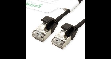 ROLINE GREEN F/UTP DataCenter Patchkabel Cat.6A (Class EA), LSOH, extra dun, zwart, 3 m