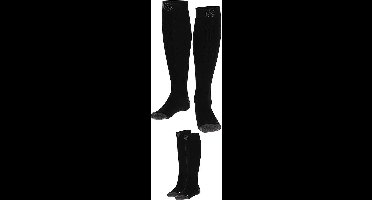 Apollo (Sports) - Skisokken kind - Plain - Unisex - Zwart - 31/34 - 2-Pack