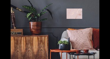 Muurstickers - Sticker Folie - Marmer - Roségoud - Lijn - 30x20 cm - Plakfolie - Muurstickers Kinderkamer - Zelfklevend Behang - Zelfklevend behangpapier - Stickerfolie