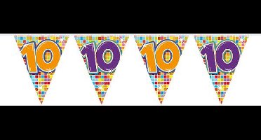 Folat - Vlaggenlijn Birthday Blocks 10 jaar - 6 meter