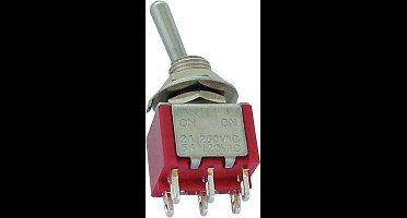 Verticale Tuimelschakelaar Dpdt On-On