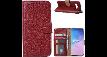 Hoesje Geschikt Voor Samsung Galaxy S10 Portemonnee Hoesje - Bordeaux Ntech