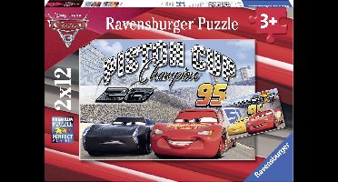 Ravensburger Cars 3. Twee puzzels - 12 stukjes - kinderpuzzel
