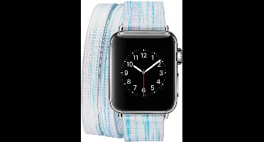 Just in Case Double Tour Lederen Watchband voor de Apple Watch 4/5/6/7/SE (38/40/41mm) - D