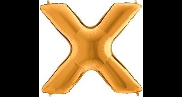 Folieballon letter X goud (100cm)